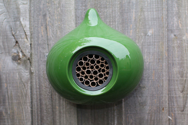 Mason bees create their nest in a cream beeplace.